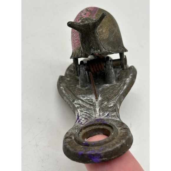 Vintage Allied Brass Snail Letter Holder Solid Brass Desk Decor Paperweight - Picture 10 of 10